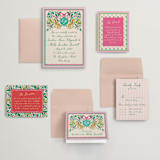 "Whimsical Hand Illustrated Crest" - Wedding Invitations in Peony by Jackie Crawford - Invitation Suite
