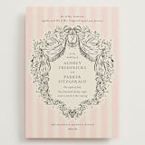 "Hand Illustrated Crest" - Wedding Invitations in Peony by Jackie Crawford - Front