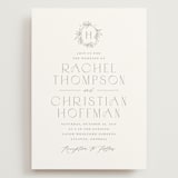 "Simple Crest" - Wedding Invitations in Sage by Kristen Smith - Front