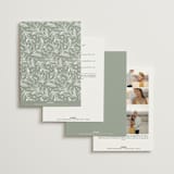 "Simple Crest" - Wedding Invitations in Sage by Kristen Smith - Back of Card Options