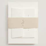 "Whimsy" - Wedding Invitations in Latte by Cara Scott - Assembled with Belly Band