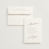 "Whimsy" - Wedding Invitations in Latte by Cara Scott - Invitation with Envelope