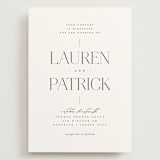 "Modern Type" - Wedding Invitations in Moon by Heather Cairl - Front