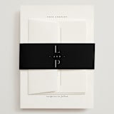 "Modern Type" - Wedding Invitations in Moon by Heather Cairl - Assembled with Belly Band