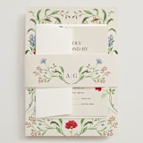 "Wild meadow" - Wedding Invitations in Elder Flower by Sarah Knight - Assembled with Belly Band