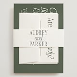 "Highlights" - Wedding Invitations in Forest by Jackie Crawford - Assembled with Belly Band
