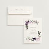 "Garden Stroll" - Wedding Invitations in Lilac by Creo Study - Invitation with Envelope