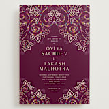"Henna" - Wedding Invitations in Mixed Berry by fatfatin - Front