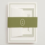 "museo" - Wedding Invitations in Olive by Ellen Schlegelmilch - Assembled with Belly Band