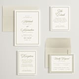 "museo" - Wedding Invitations in Olive by Ellen Schlegelmilch - Invitation Suite