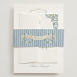 "Coastal crest" - Wedding Invitations in Ocean by Creo Study - Assembled with Belly Band