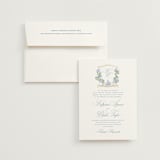 "Coastal crest" - Wedding Invitations in Ocean by Creo Study - Invitation with Envelope