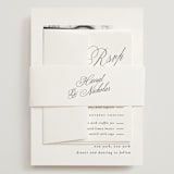 "Written with love" - Wedding Invitations in Noir Slate by Ana de Sousa - Assembled with Belly Band