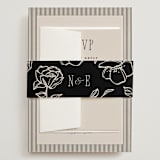 "Linea" - Wedding Invitations in Noir by Pixel and Hank - Assembled with Belly Band