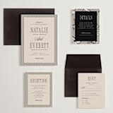 "Linea" - Wedding Invitations in Noir by Pixel and Hank - Invitation Suite