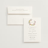 "Wildflower wreath" - Wedding Invitations in Peony by Yaling Hou Suzuki - Invitation with Envelope