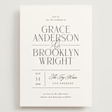 "Grand Scale" - Wedding Invitations in Caviar by Olivia Raufman - Front