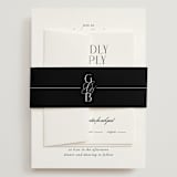 "Grand Scale" - Wedding Invitations in Caviar by Olivia Raufman - Assembled with Belly Band