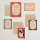 "Japanese Fabric" - Wedding Invitations in Persimmon by Becky Nimoy - Invitation Suite