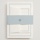 "Dotted Classic" - Wedding Invitations in Hydrangea by Carolyn MacLaren - Assembled with Belly Band