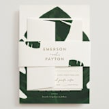 "Palm" - Wedding Invitations in Classic Palm by Kaydi Bishop - Assembled with Belly Band