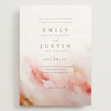 "Delicate brushstrokes" - Wedding Invitations in Blush by Lucrecia Caporale - Front