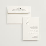 "Gentle Whisper" - Wedding Invitations in Cotton by Jennifer Postorino - Invitation with Envelope