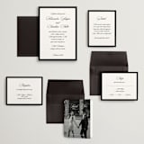 "Black Tie" - Wedding Invitations in Ink by That Girl Press - Invitation Suite