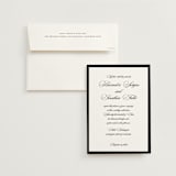 "Black Tie" - Wedding Invitations in Ink by That Girl Press - Invitation with Envelope