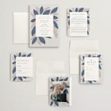 "Bouquet" - Wedding Invitations in Cobalt by Jen Owens - Invitation Suite