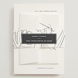 "Crescendo" - Wedding Invitations in Snow by Griffinbell Paper Co. - Assembled with Belly Band