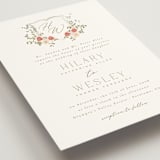 "Roses Crest" - Wedding Invitations in Pomegranate by Everett Paper Goods - Detail