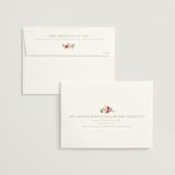 "Roses Crest" - Wedding Invitations in Pomegranate by Everett Paper Goods - FREE Recipient Addressing