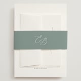 "Breathe" - Wedding Invitations in Linen by Jennifer Postorino - Assembled with Belly Band