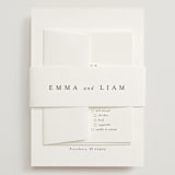 "A Thousand Years" - Wedding Invitations in Classic White by Design Lotus - Assembled with Belly Band