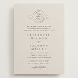 "Wine Label" - Wedding Invitations in Stone by Owl and Toad - Front