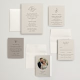 "Wine Label" - Wedding Invitations in Stone by Owl and Toad - Invitation Suite