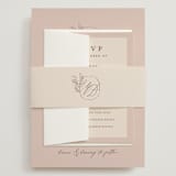 "Delicate monogram" - Wedding Invitations in Blush by Lucrecia Caporale - Assembled with Belly Band