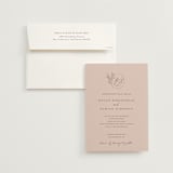 "Delicate monogram" - Wedding Invitations in Blush by Lucrecia Caporale - Invitation with Envelope