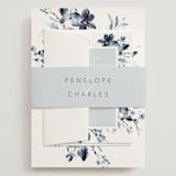 "Love Story" - Wedding Invitations in Indigo by Leah Bisch - Assembled with Belly Band