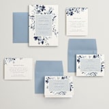 "Love Story" - Wedding Invitations in Indigo by Leah Bisch - Invitation Suite