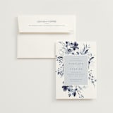 "Love Story" - Wedding Invitations in Indigo by Leah Bisch - Invitation with Envelope