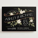 "Vintage Print" - Wedding Invitations in Licorice by GeekInk Design - Front