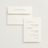 "graceful" - Wedding Invitations in Onyx by Jennifer Postorino - Invitation with Envelope