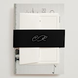 "Boutique" - Wedding Invitations in Noir by Eric Clegg - Assembled with Belly Band