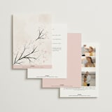 "Cherry Blossoms" - Wedding Invitations in Cherry Blossom by Stephanie Hawkes - Back of Card Options