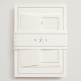 "Crawford" - Wedding Invitations in Ivory by Amy Kross - Assembled with Belly Band
