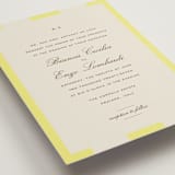 "Campania" - Wedding Invitations in Limone by Megan Davis - Detail