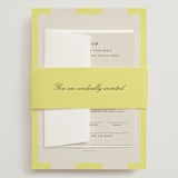 "Campania" - Wedding Invitations in Limone by Megan Davis - Assembled with Belly Band