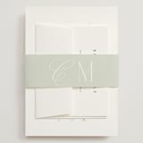 "Conley" - Wedding Invitations in Leaf by Kristie Kern - Assembled with Belly Band